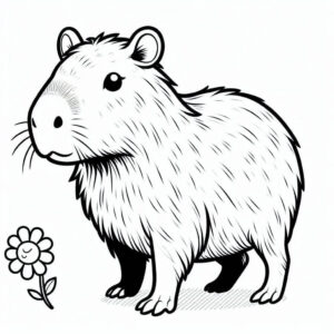 Desenho de Capivara Desenho Colorir Imprimir 039