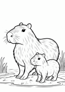 Desenho de Capivara Desenho Colorir Imprimir 040