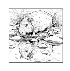 Desenho de Capivara Desenho Colorir Imprimir 049