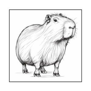 Desenho de Capivara Desenho Colorir Imprimir 051
