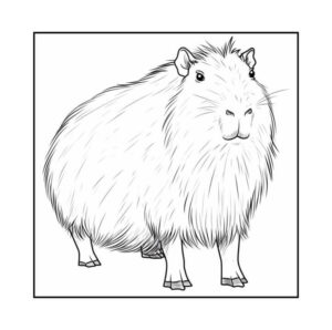 Desenho de Capivara Desenho Colorir Imprimir 053