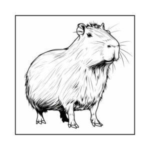 Desenho de Capivara Desenho Colorir Imprimir 058