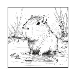 Desenho de Capivara Desenho Colorir Imprimir 060