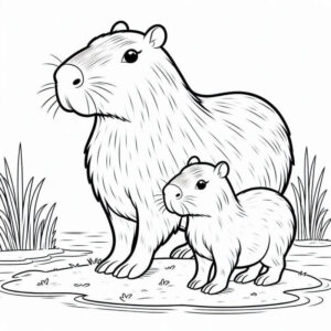 Desenho de Capivara Desenho Colorir Imprimir 062