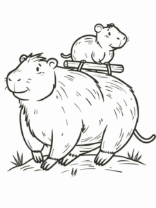 Desenho de Capivara Desenho Colorir Imprimir 063