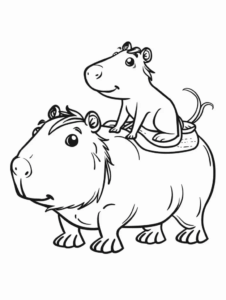 Desenho de Capivara Desenho Colorir Imprimir 065