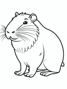 Desenho de Capivara Desenho Colorir Imprimir 066
