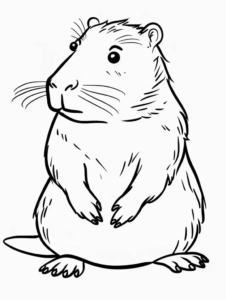 Desenho de Capivara Desenho Colorir Imprimir 067