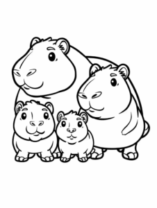 Desenho de Capivara Desenho Colorir Imprimir 069