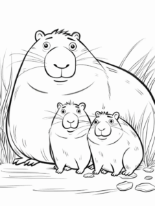 Desenho de Capivara Desenho Colorir Imprimir 071