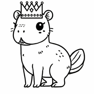 Desenho de Capivara Desenho Colorir Imprimir 082