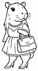 Desenho de Capivara Desenho Colorir Imprimir 084
