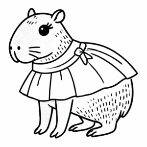 Desenho de Capivara Desenho Colorir Imprimir 085