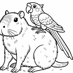Desenho de Capivara Desenho Colorir Imprimir 089