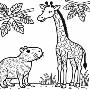 Desenho de Capivara Desenho Colorir Imprimir 091