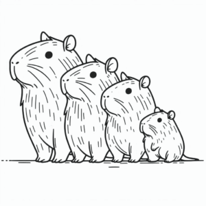 Desenho de Capivara Desenho Colorir Imprimir 094