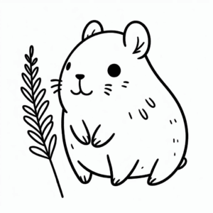 Desenho de Capivara Desenho Colorir Imprimir 095