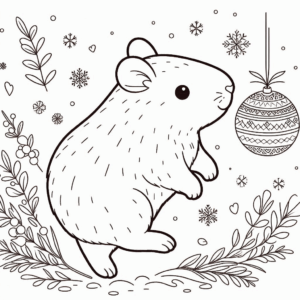 Desenho de Capivara Desenho Colorir Imprimir 096