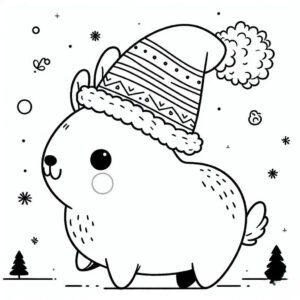 Desenho de Capivara Desenho Colorir Imprimir 097