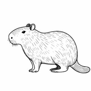 Desenho de Capivara Desenho Colorir Imprimir 100