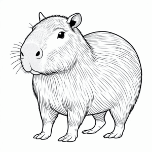 Desenho de Capivara Desenho Colorir Imprimir 101