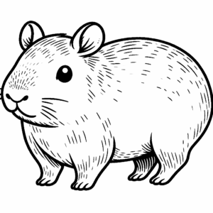 Desenho de Capivara Desenho Colorir Imprimir 104