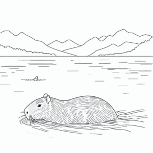Desenho de Capivara Desenho Colorir Imprimir 108