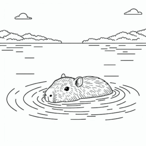 Desenho de Capivara Desenho Colorir Imprimir 109