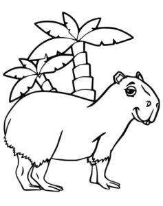 Desenho de Capivara Desenho Colorir Imprimir 110