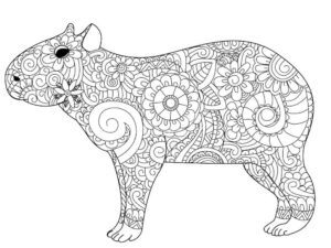Desenho de Capivara Desenho Colorir Imprimir 117