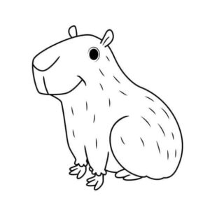 Desenho de Capivara Desenho Colorir Imprimir 128