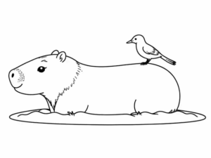 Desenho de Capivara Desenho Colorir Imprimir 132