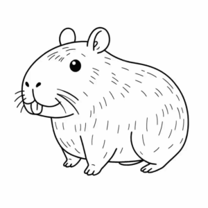 Desenho de Capivara Desenho Colorir Imprimir 134