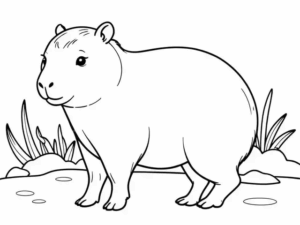 Desenho de Capivara Desenho Colorir Imprimir 136