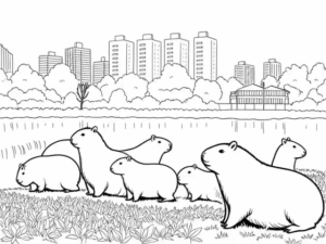 Desenho de Capivara Desenho Colorir Imprimir 138