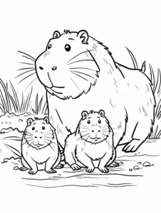 Desenho de Capivara Desenho Colorir Imprimir 150