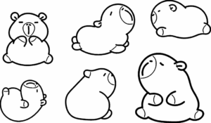 Desenho de Capivara Desenho Colorir Imprimir 152