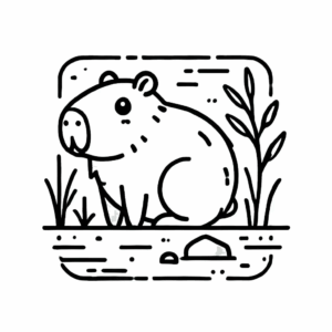 Desenho de Capivara Desenho Colorir Imprimir 156