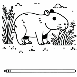 Desenho de Capivara Desenho Colorir Imprimir 157
