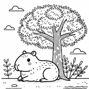 Desenho de Capivara Desenho Colorir Imprimir 158