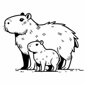 Desenho de Capivara Desenho Colorir Imprimir 159