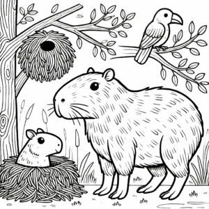 Desenho de Capivara Desenho Colorir Imprimir 163