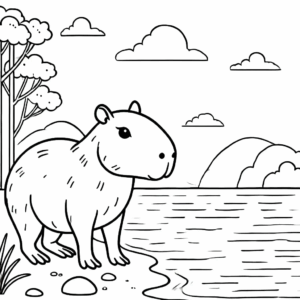 Desenho de Capivara Desenho Colorir Imprimir 170