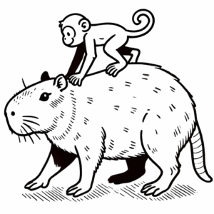 Desenho de Capivara Desenho Colorir Imprimir 172