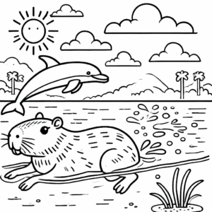 Desenho de Capivara Desenho Colorir Imprimir 173
