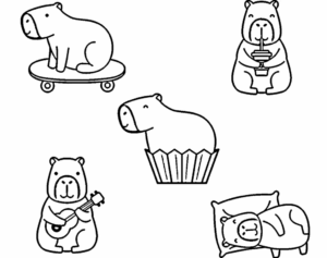 Desenho de Capivara Desenho Colorir Imprimir 176