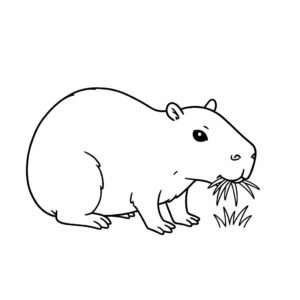 Desenho de Capivara Desenho Colorir Imprimir 184