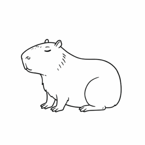 Desenho de Capivara Desenho Colorir Imprimir 185