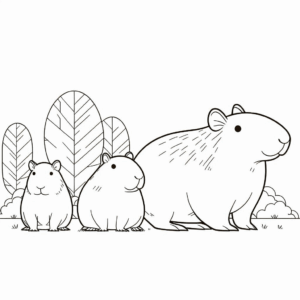 Desenho de Capivara Desenho Colorir Imprimir 194