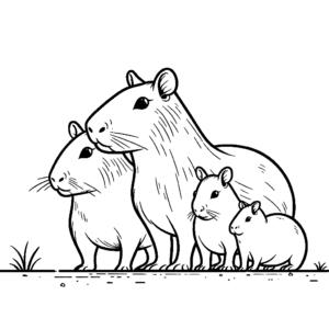 Desenho de Capivara Desenho Colorir Imprimir 195